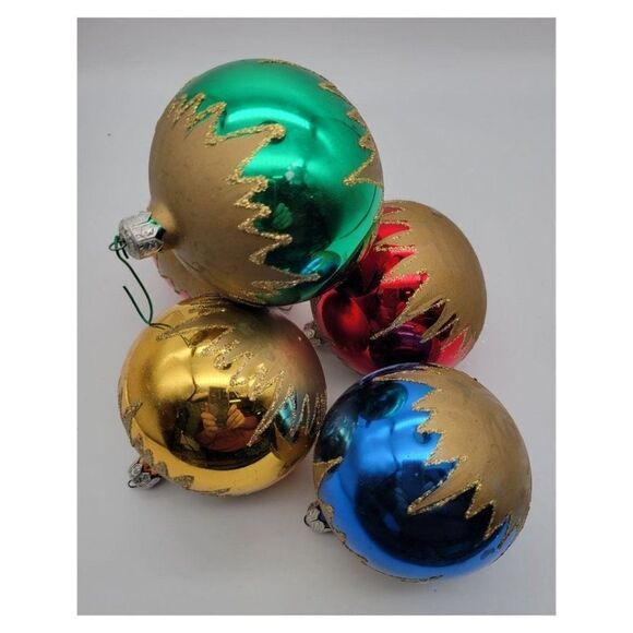 Vintage Extra Large Hand Painted Ornaments - Picture 5 of 5